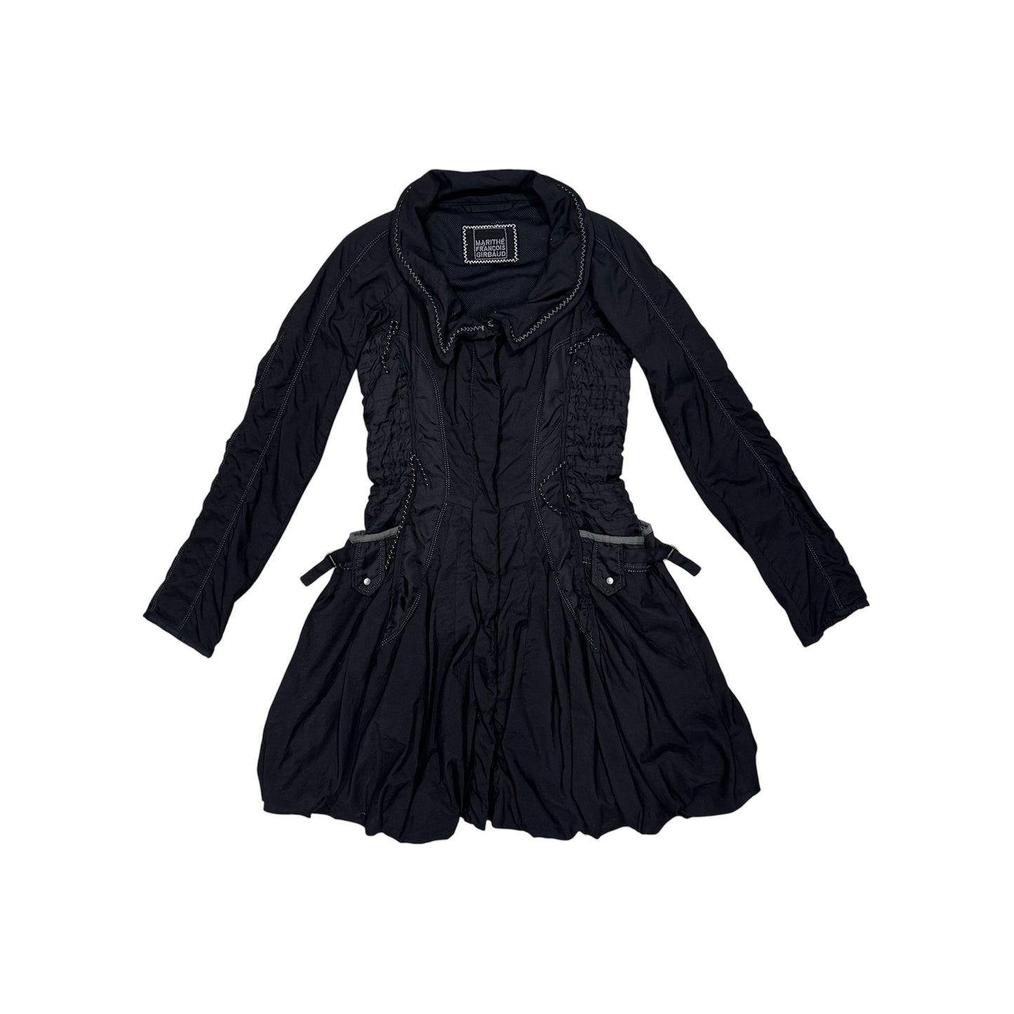 MARITHE FRANCOIS GIRBAUD BLACK NYLON DRESS
