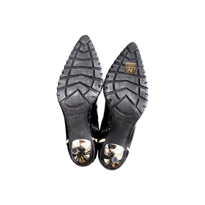 LUCIANO PADOVAN BLACK PATENT LEATHER BOOTS