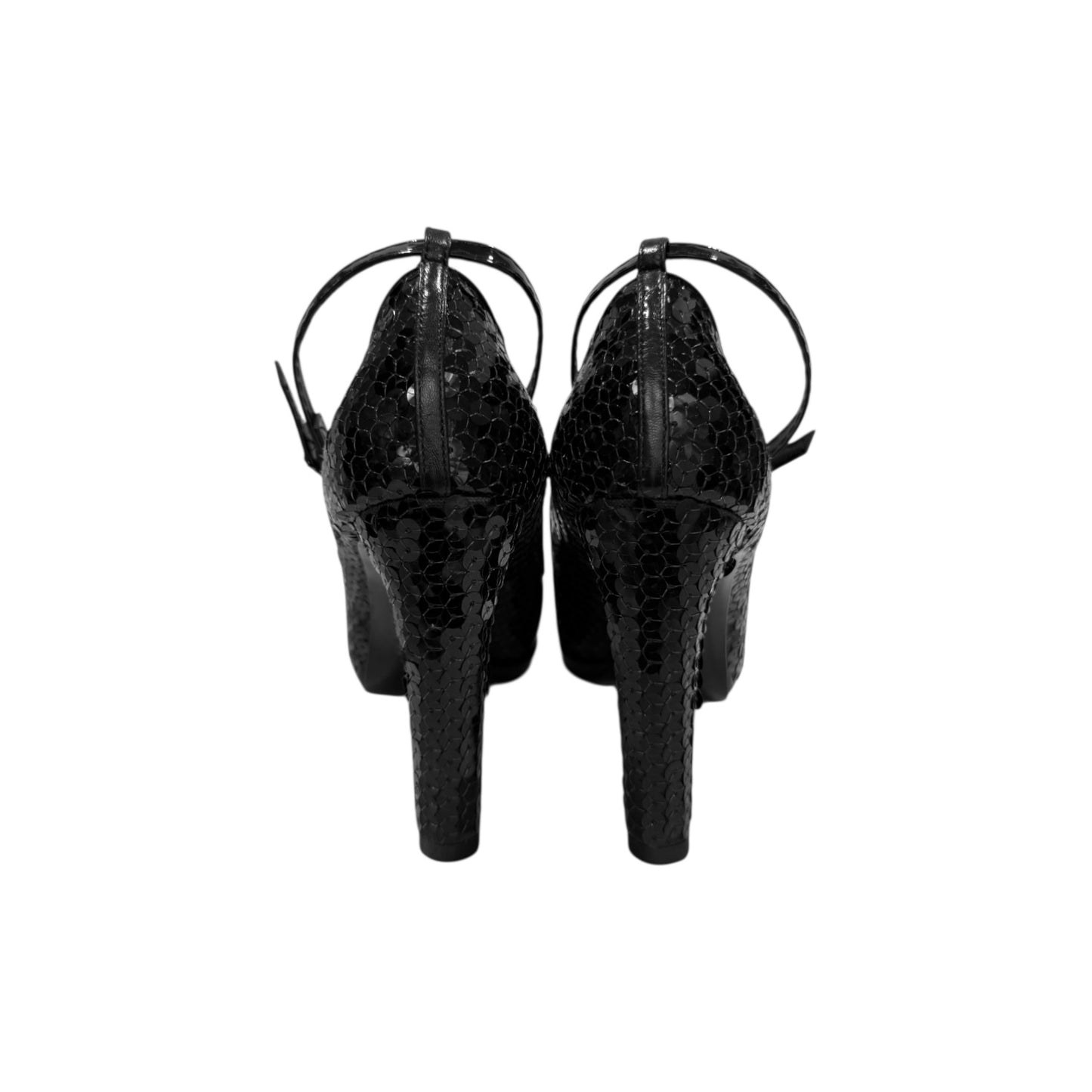 MIU MIU BLACK SEQUINS HEELS