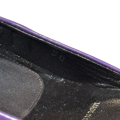 PRADA PURPLE LEATHER MULES