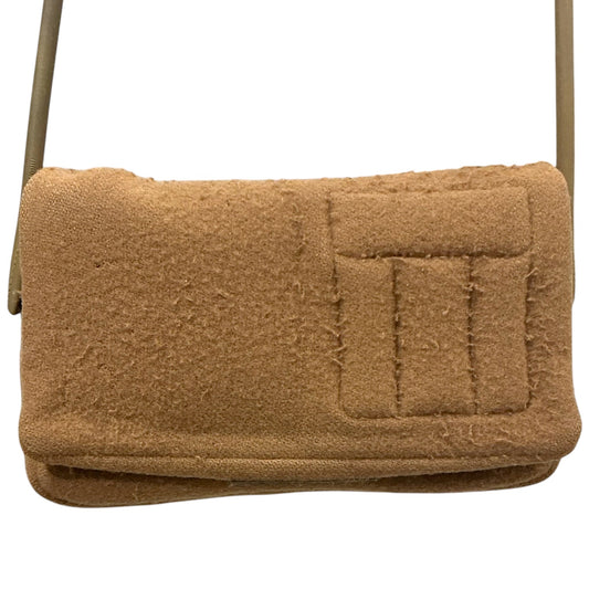 MIU MIU FW1999 BROWN WOOL RUBBER  SHOULDER BAG