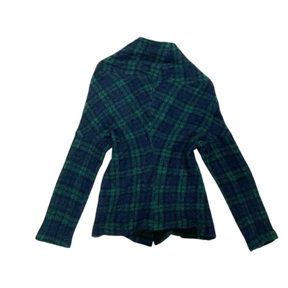 COMME DES GARÇON AD1998 PLAID WOOL ASYMMETRICAL TOPS