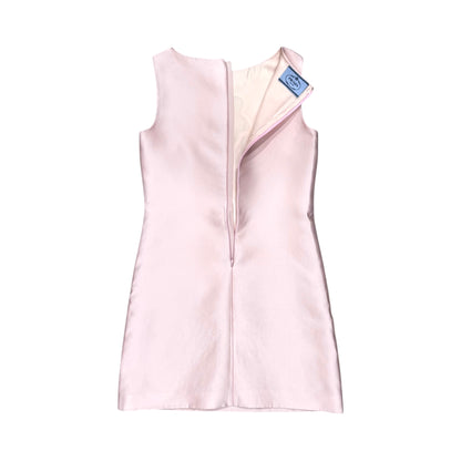 PRADA PINK SILK FLOWER MOTIF DRESS