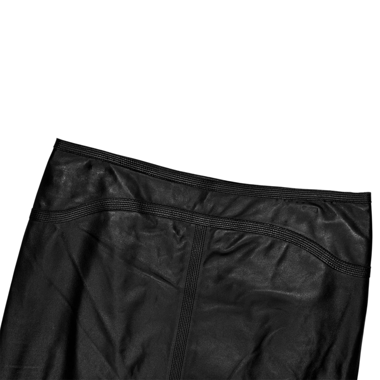 GUCCI BLACK LEATHER SKIRT