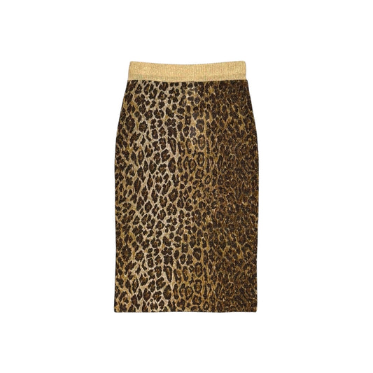 DOLCE & GABBANA SS2001 LEOPARD KNIT SKIRT