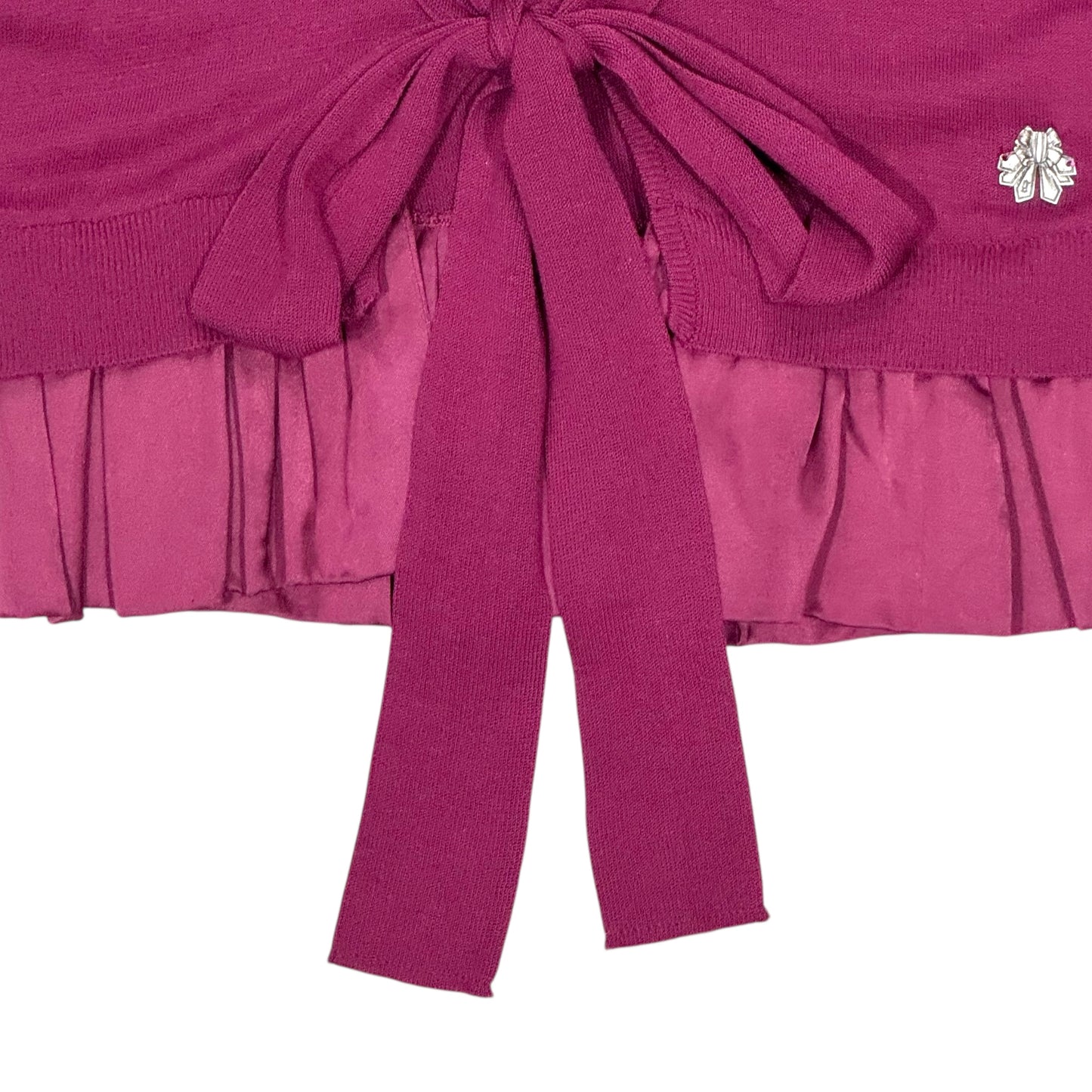 JOHN GALLIANO MAGENTA TIE CARDIGAN