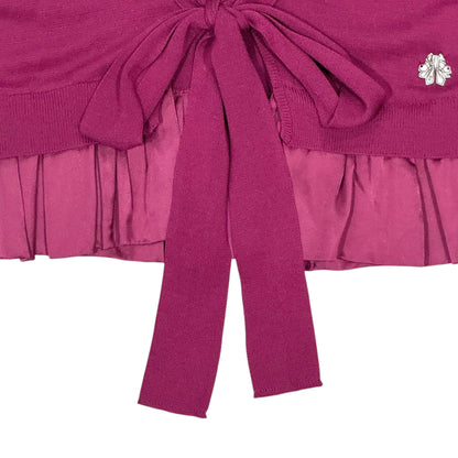 JOHN GALLIANO MAGENTA TIE CARDIGAN