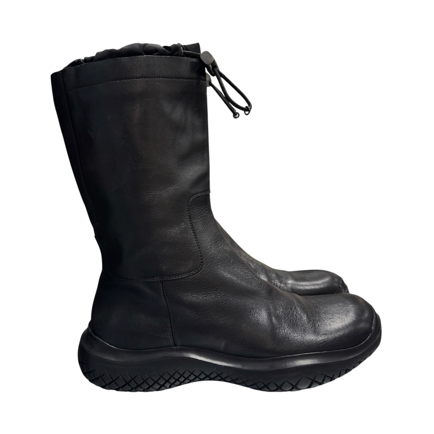 PRADA SPORT AW1999 BLACK ANKLE LEATHER BOOTS