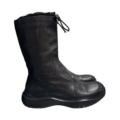 PRADA SPORT AW1999 BLACK ANKLE LEATHER BOOTS