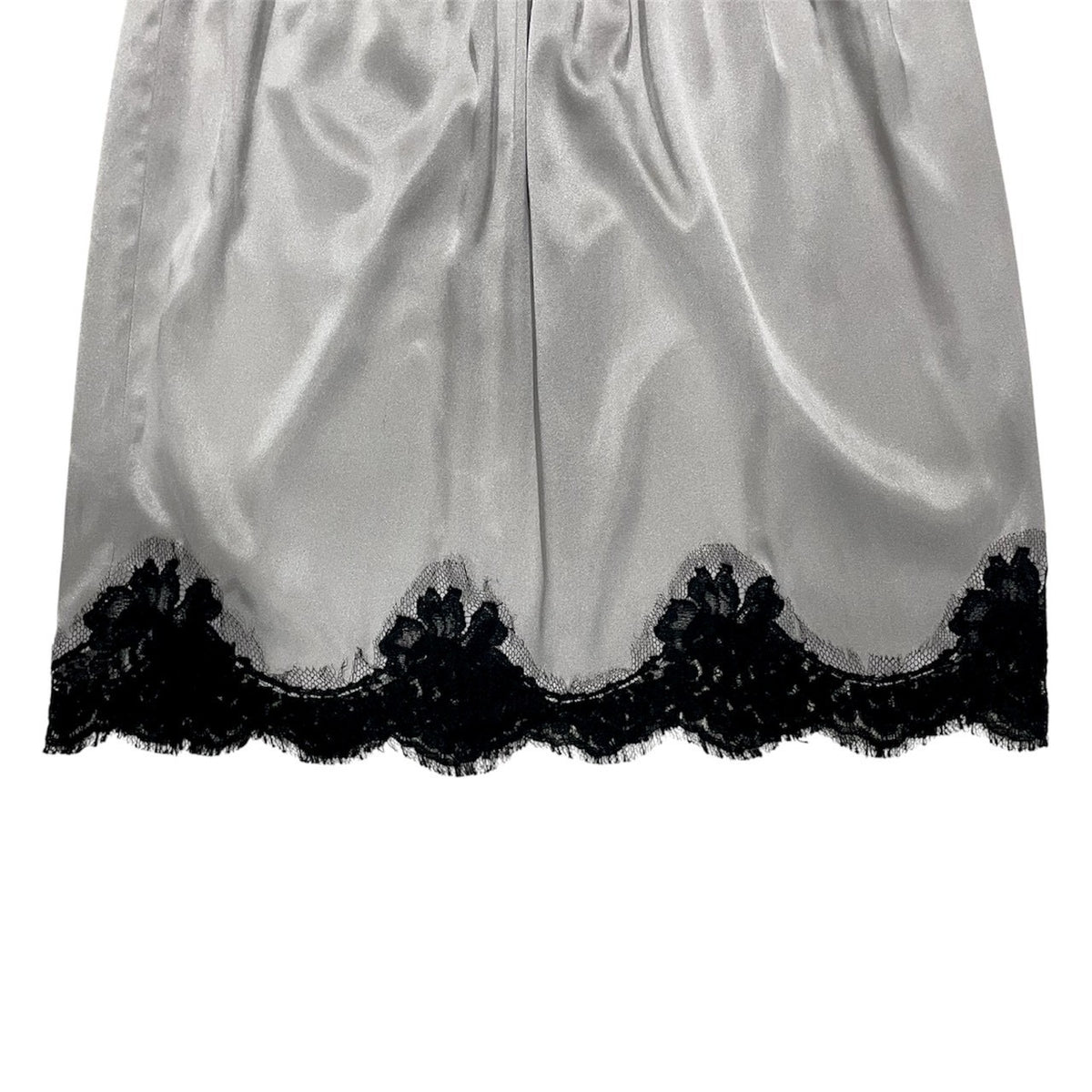 DOLCE & GABBANA GREY SILK LACE SKIRT