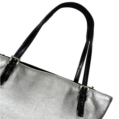 PRADA SILVER BOWLING BAG