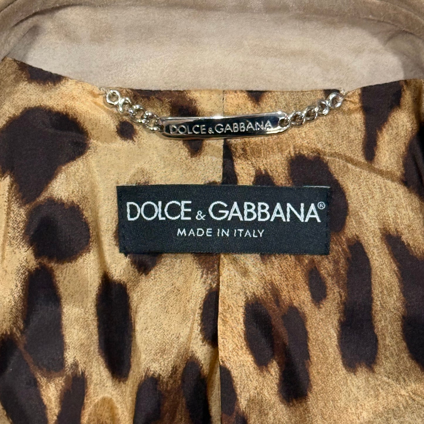 DOLCE & GABBANA BEIGE SUEDE SHIRT