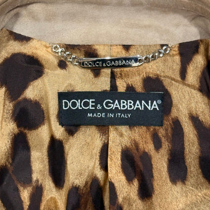 DOLCE & GABBANA BEIGE SUEDE SHIRT