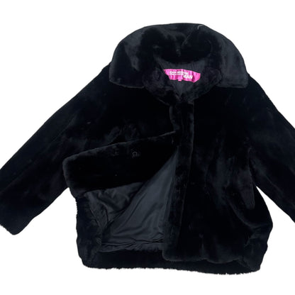 JUNYA WATANABE MAN BLACK FAUX FUR JACKET