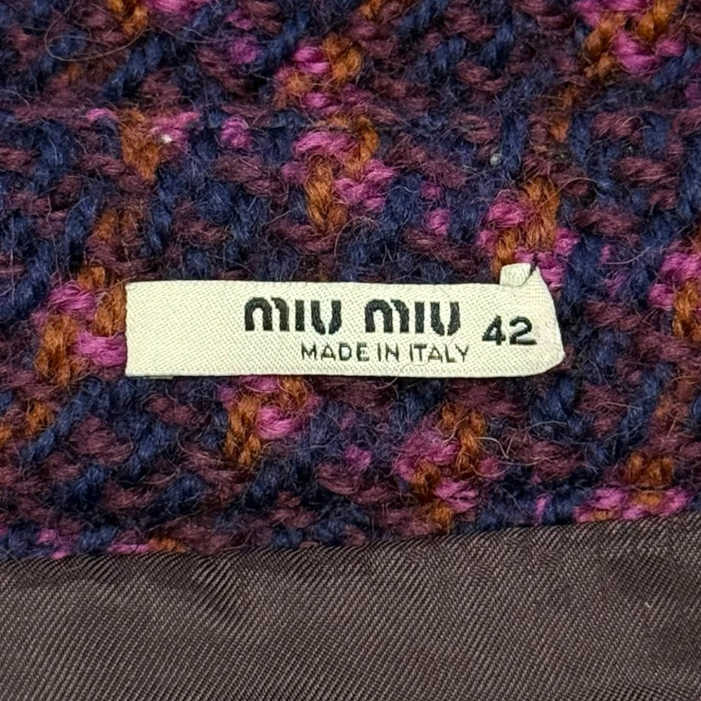 MIU MIU PURPLE TWEET SKIRT