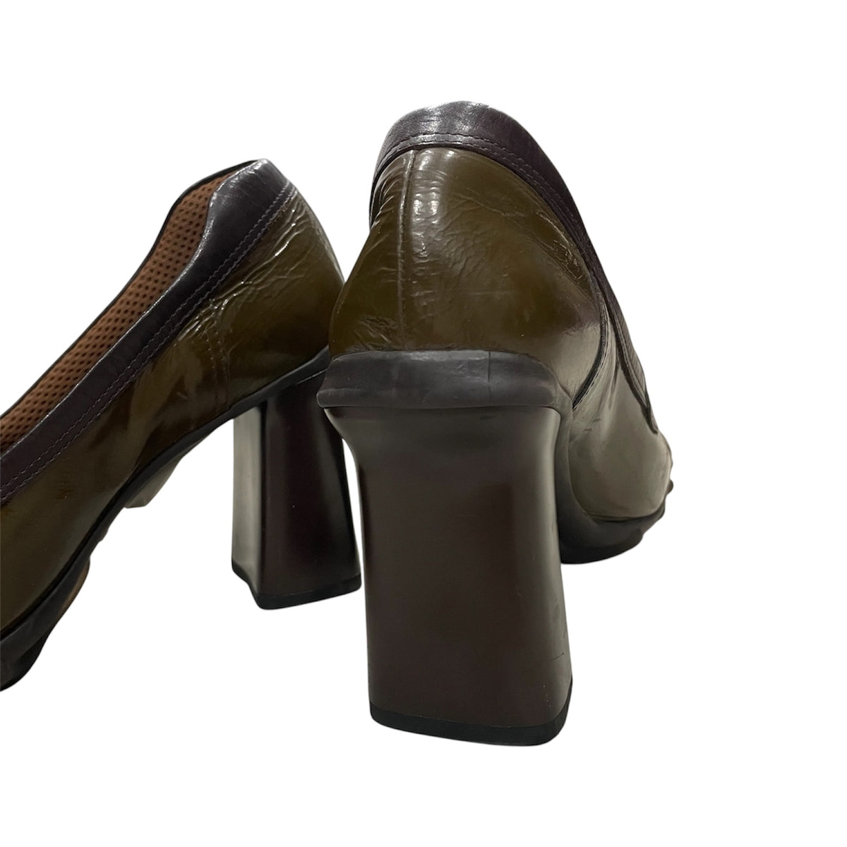MIU MIU 1999 BUBBLE SOLE PATENT LEATHER HEELS