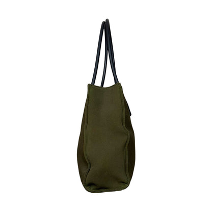 MIU MIU 2000S GREEN NEOPRENE TOTE BAG
