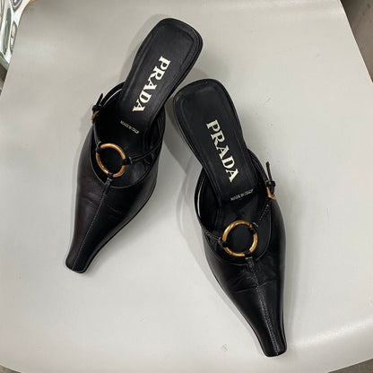 prada black heels