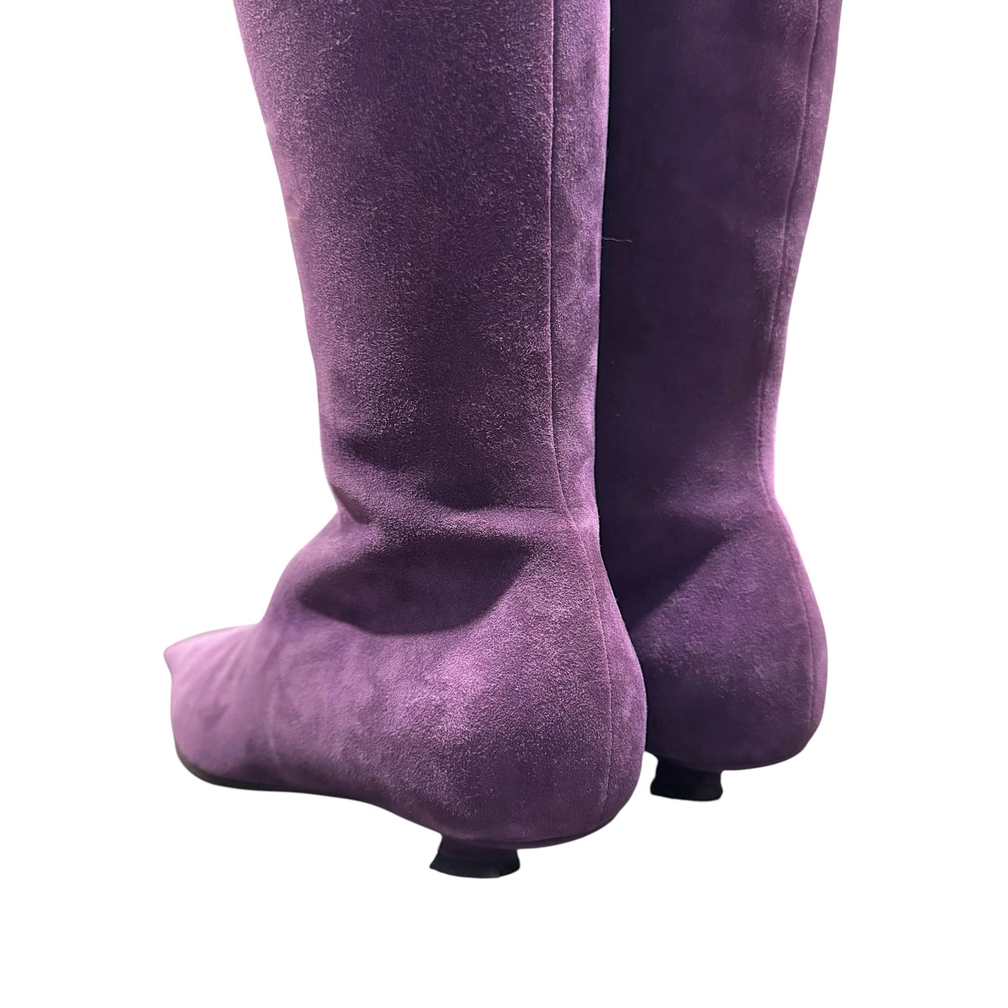 PRADA PURPLE SUEDE BOOTS