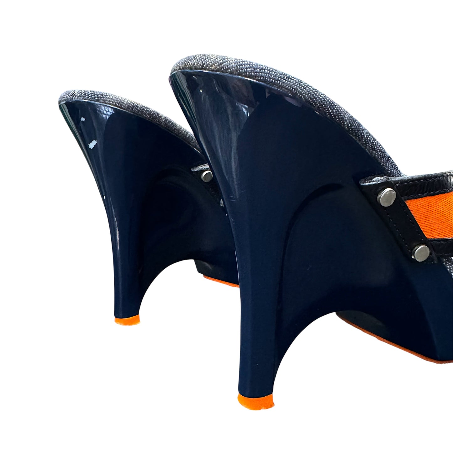 CHRISTIAN DIOR BY JOHN GALLIANO FLIGHT MONOGRAM WEDGES MULES