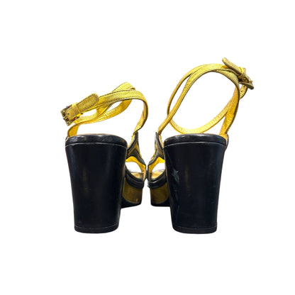 PRADA GOLDEN PLATFORM HEELS S/S2008