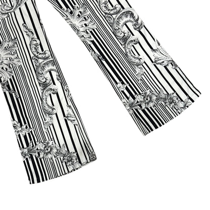 MOSCHINO BAROQUE BLACK & WHITE PANTS
