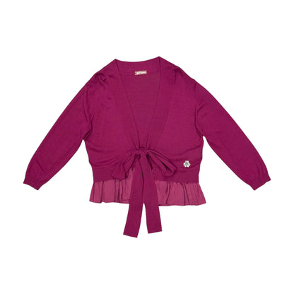 JOHN GALLIANO MAGENTA TIE CARDIGAN