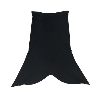 YVES SAINT LAURENT RIVE GAUCHE BLACK ASYMMETRIC SKIRT