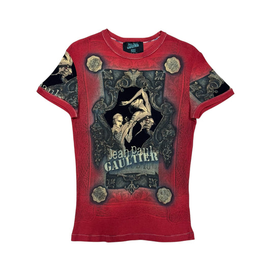 JEAN PAUL GAULTIER MAILLE 1990S  TATTOO ARTIST PRINT TOP