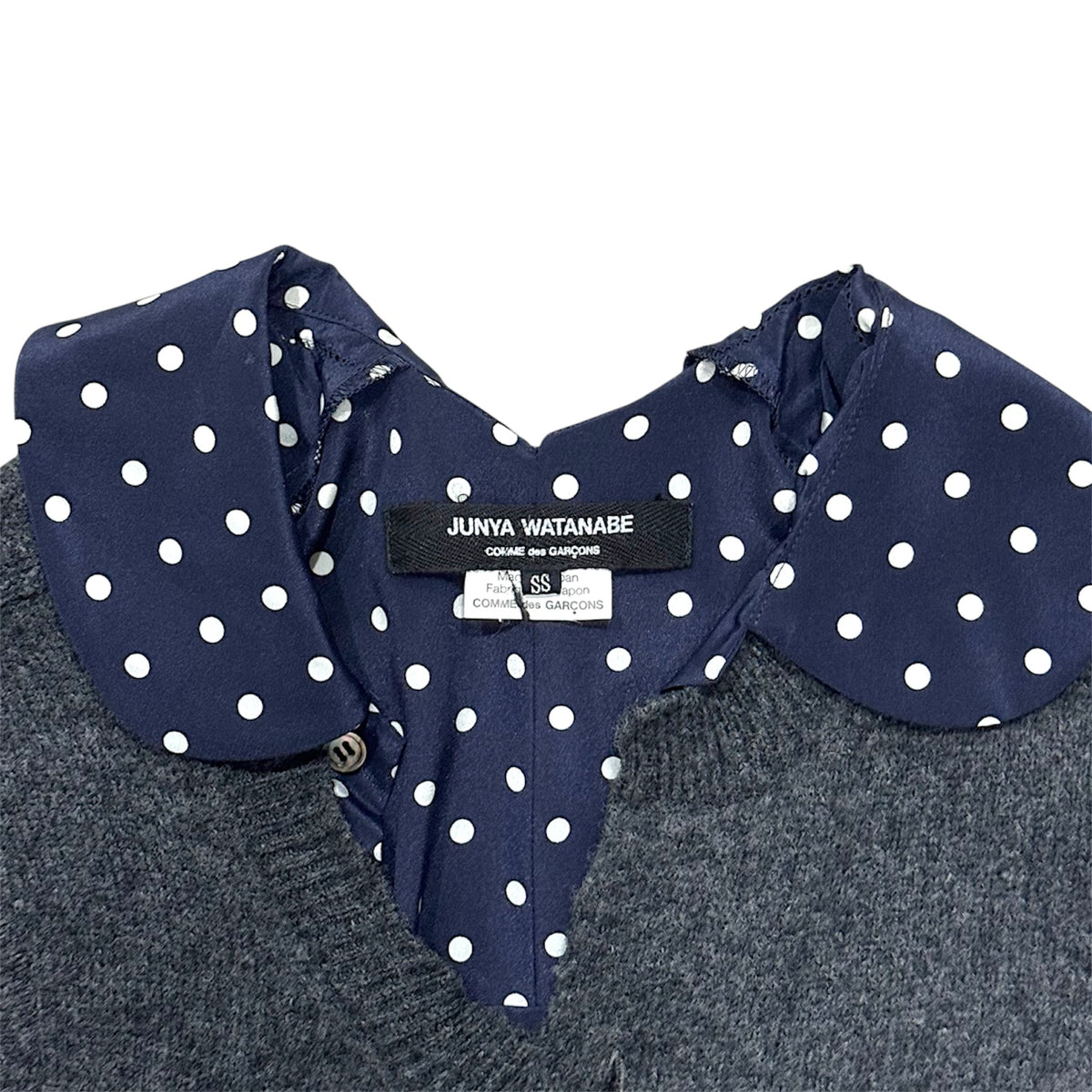 JUNYA WATANABE 2007 POLKA DOT CARDIGAN WRAP DRESS