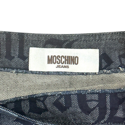 MOSCHINO DENIM MONOGRAM SKIRT