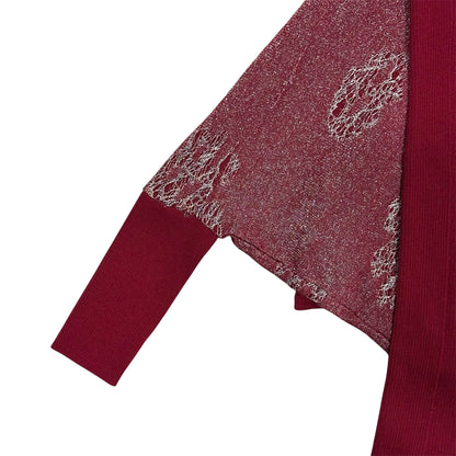 VIVIENNE WESTWOOD RED LABEL SPARKLE BURGUNDY CARDIGAN
