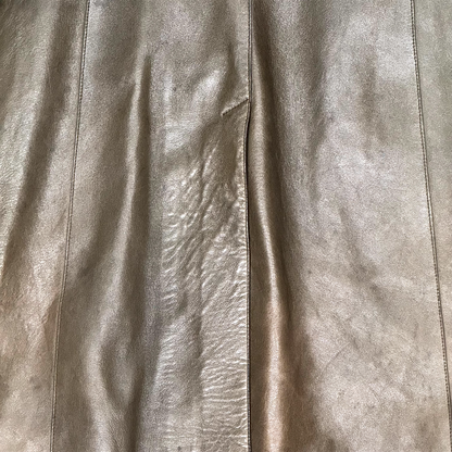PRADA 1999 OLIVE BIKER LEATHER COAT