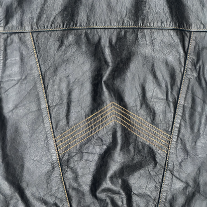 GAULTIER JEAN’S DARK BROWN LEATHER FUR VEST