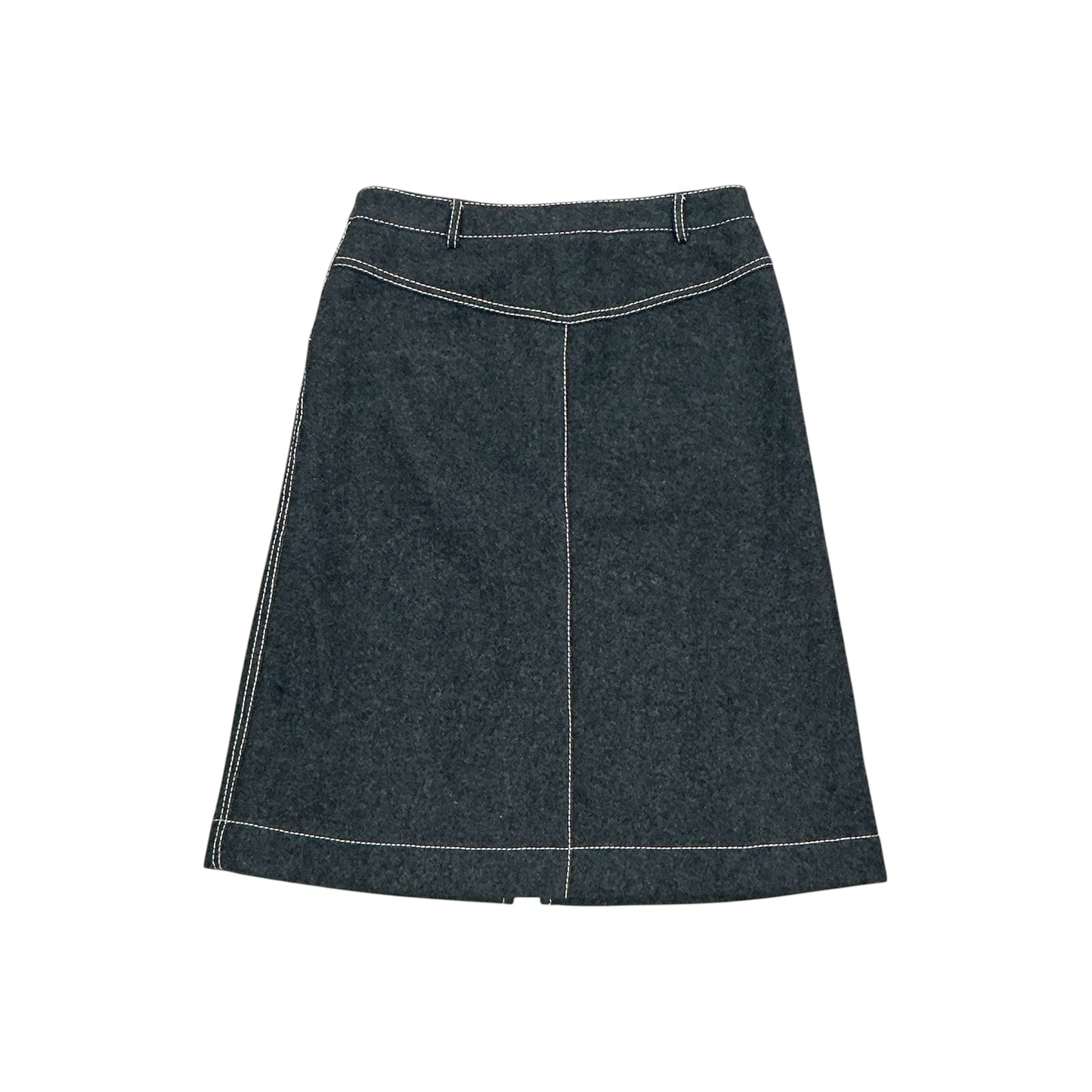 PRADA SPORTS GREY WOOL SKIRT