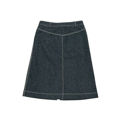 PRADA SPORTS GREY WOOL SKIRT