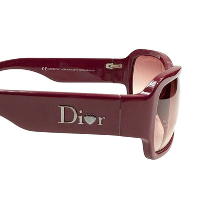 CHRISTIAN DIOR BURGUNDY SUNGLASSES