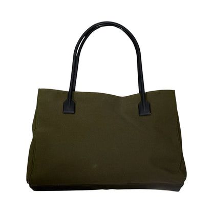 MIU MIU 2000S GREEN NEOPRENE TOTE BAG