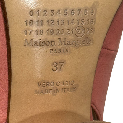 MAISON MARGIELA PINK LEATHER TABI SLINGBACK HEELS