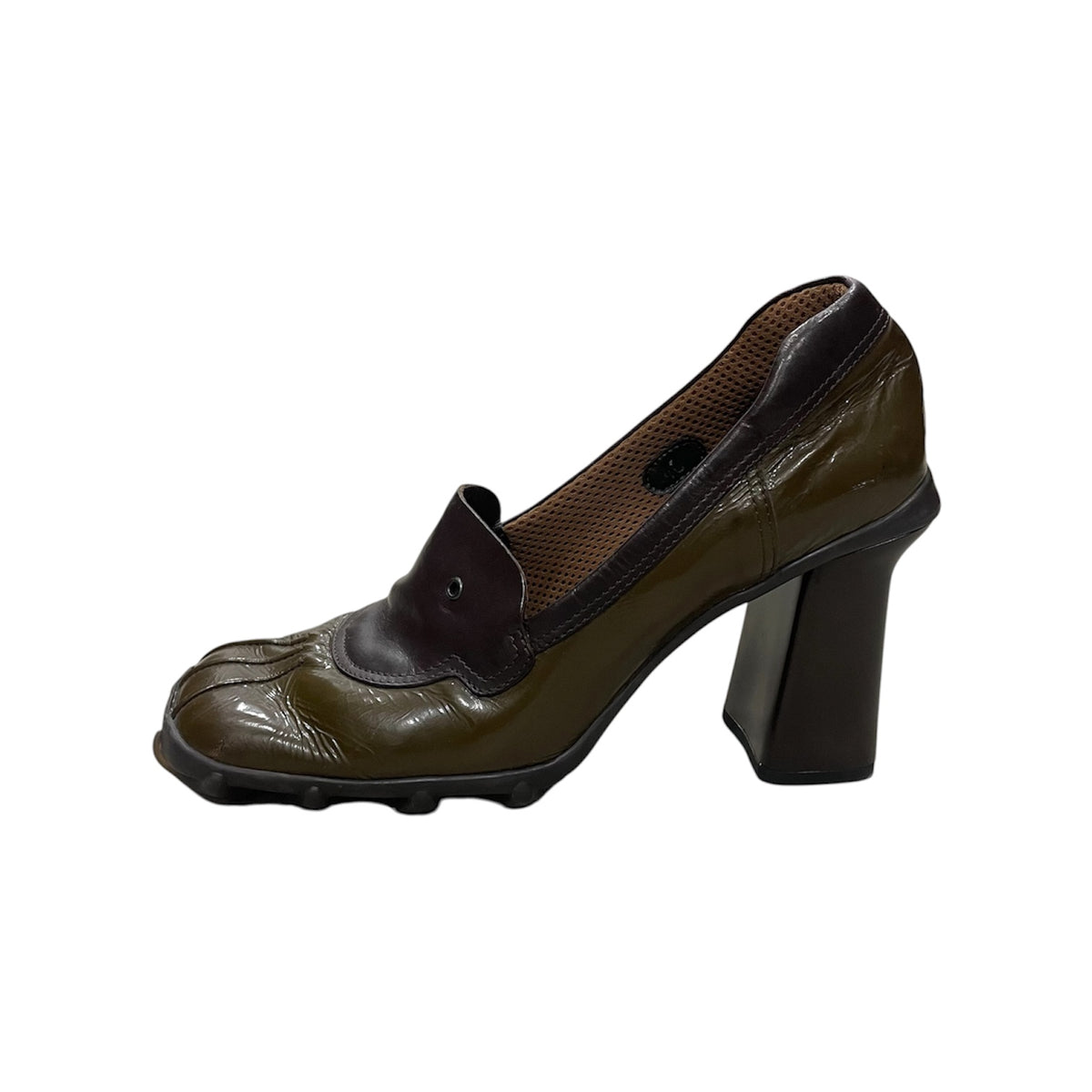 MIU MIU 1999 BUBBLE SOLE PATENT LEATHER HEELS