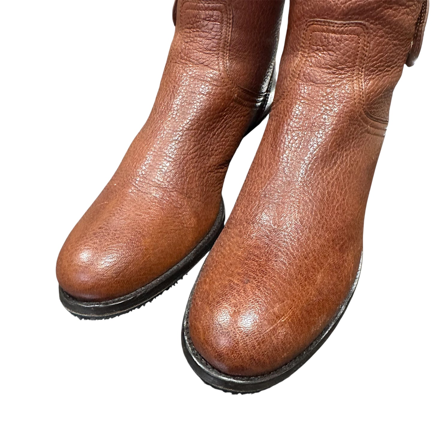 PRADA  BROWN LEATHER RIDING BOOTS