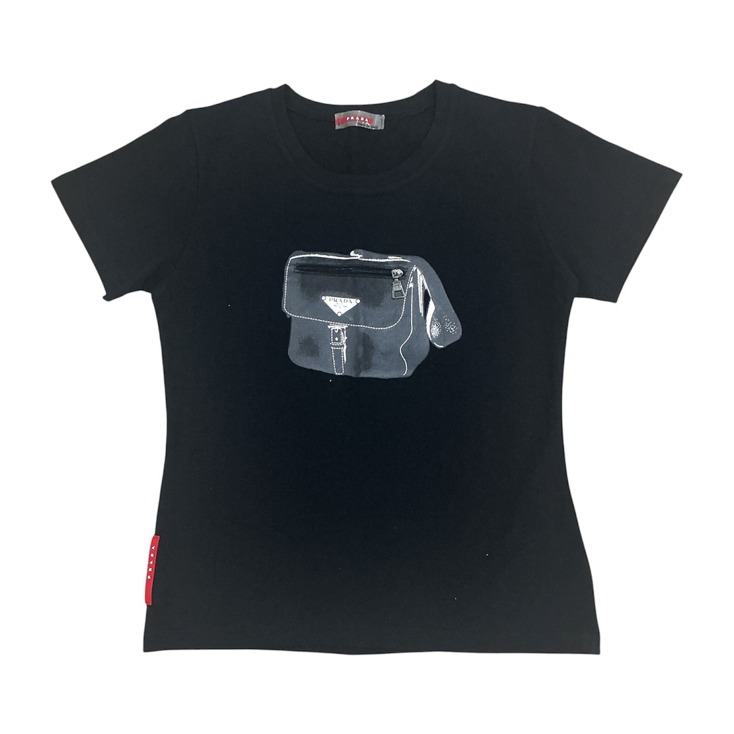 PRADA SPORT GRAPHIC TEE WITH ZIPPER