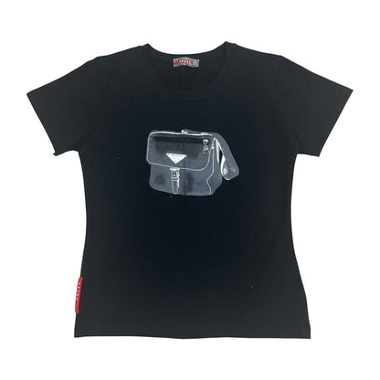 PRADA SPORT GRAPHIC TEE WITH ZIPPER