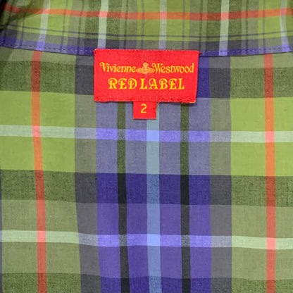 Vivienne RED LABEL plaid crop shirt