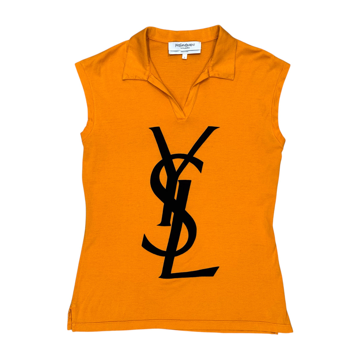 YVES SAINT LAURENT RIVE GAUCHE ORANGE LOGO TOP