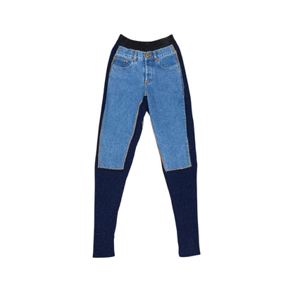 JEAN PAUL GAULTIER DENIM ILLUSION KNIT PANTS