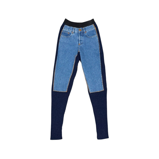 JEAN PAUL GAULTIER DENIM ILLUSION KNIT PANTS