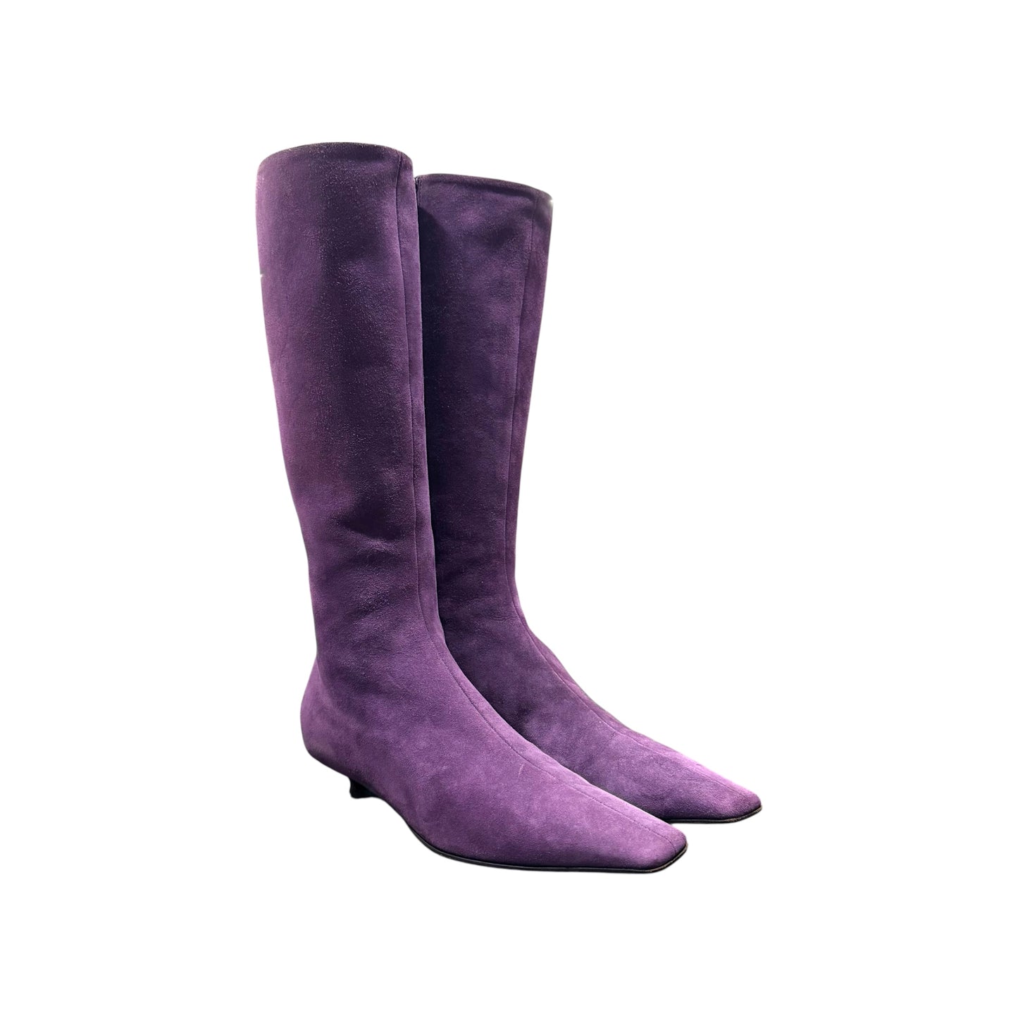 PRADA PURPLE SUEDE BOOTS