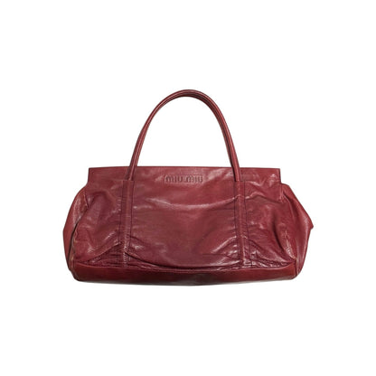 MIUMIU BURGUNDY RUCHED BAG