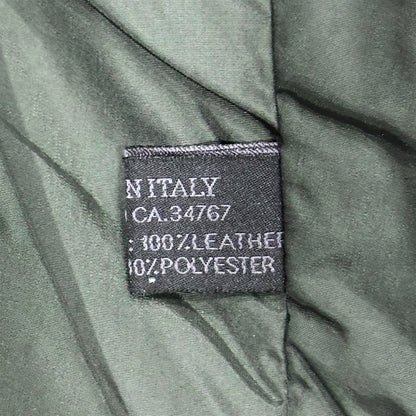 PRADA 1999 OLIVE BIKER LEATHER COAT